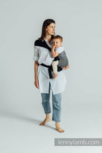Load image into Gallery viewer, LennyHip Carrier - LITTLE HERRINGBONE OMBRE GREY - 100% bomull
