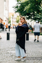 Laden Sie das Bild in den Galerie-Viewer, Asymmetrical Hoodie - Black with Wild Wine - Bouquet
