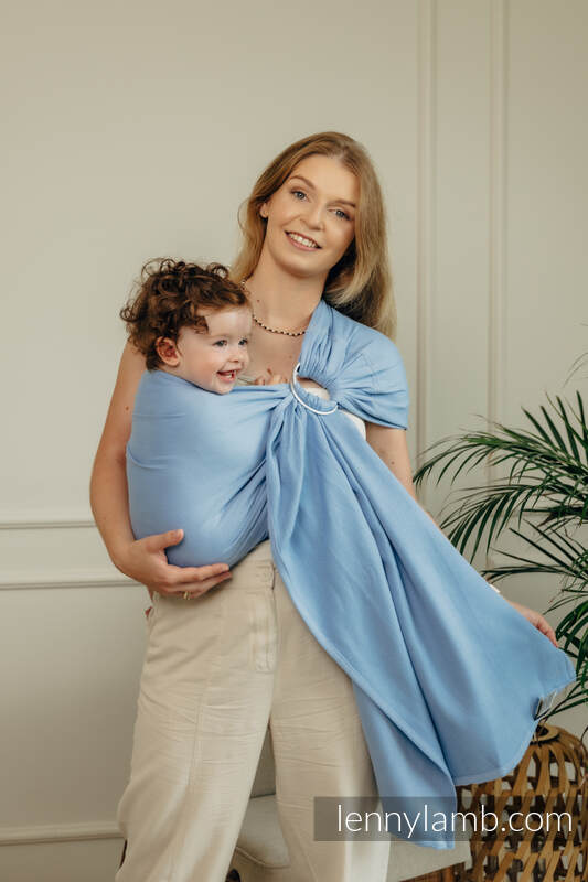 Ring sling - LITTLE HERRINGBONE SKYLIGHT - 100% cotton