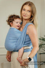 Ladda upp bild till gallerivisning, Lenny Lamb Woven Baby Wrap/Vävd sjal - LITTLE HERRINGBONE SKYLIGHT - 100% bomull
