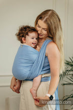 Load image into Gallery viewer, Lenny Lamb Woven Baby Wrap/Woven wrap - LITTLE HERRINGBONE SKYLIGHT - 100% cotton
