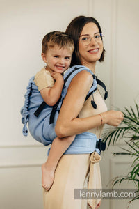 LennyPreschool Carrier - LITTLE HERRINGBONE SKYLIGHT - 100% bomull