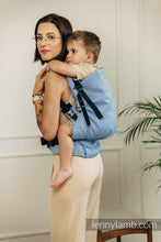 Load image into Gallery viewer, LennyPreschool Carrier - LITTLE HERRINGBONE SKYLIGHT - 100% cotton
