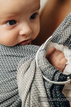 Load image into Gallery viewer, Ring Sling - LITTLE HERRINGBONE OMBRE GREY - 100% cotton
