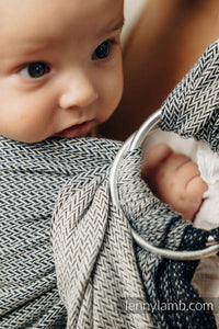 Ring Sling - LITTLE HERRINGBONE OMBRE GREY - 100% cotton