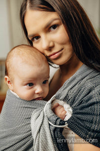 Ring Sling - LITTLE HERRINGBONE OMBRE GREY - 100% cotton