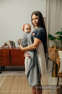 Ring Sling - LITTLE HERRINGBONE OMBRE GREY - 100% cotton