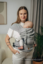 Ladda upp bild till gallerivisning, LennyHybrid Half Buckle Carrier - LITTLE HERRINGBONE GREY - 100% bomull - Standard
