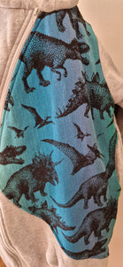 Bear Rompers - GRAY MELANGE & JURASSIC PARK - Begagnad