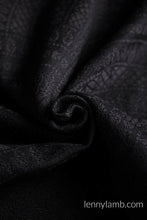 Load image into Gallery viewer, LennyPreschool Carrier - PEACOCK&#39;S TAIL - PITCH BLACK- 51% cotton, 49% merino wool
