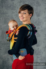 Laden Sie das Bild in den Galerie-Viewer, LennyGo Ergonmic Carrier - RAINBOW LOTUS - 100% bomull
