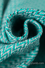 Load image into Gallery viewer, LennyTwin Carrier - LITTLE HERRINGBONE OMBRE GREEN - 100% bomull
