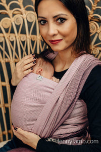 Utgår! - Lenny Lamb Woven Baby Wrap/Vävd sjal - LITTLE HERRINGBONE OMBRE PINK - 100% bomull