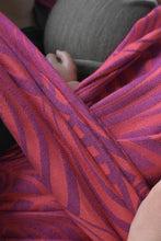 Laden Sie das Bild in den Galerie-Viewer, Yaro ringsjal - Dandy Duo Fuchsia Purple Orange Modal Linen Ring Sling - 40% bomull, 30% modal, 30% linne - Utförsäljning!
