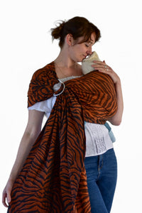 Yaro Ring Sling - Tiger Black Orange Ring Sling - 100% cotton