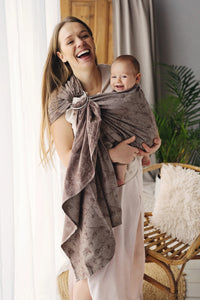 Little Frog Ring Sling - Linen Joy of life - 75% combed cotton, 25% linen