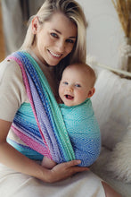 Laden Sie das Bild in den Galerie-Viewer, Little Frog Baby Wrap - Aurora Cube - 100% kammad bomull
