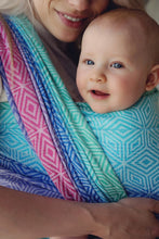 Load image into Gallery viewer, Little Frog Baby Wrap - Aurora Cube - 100% combed cotton
