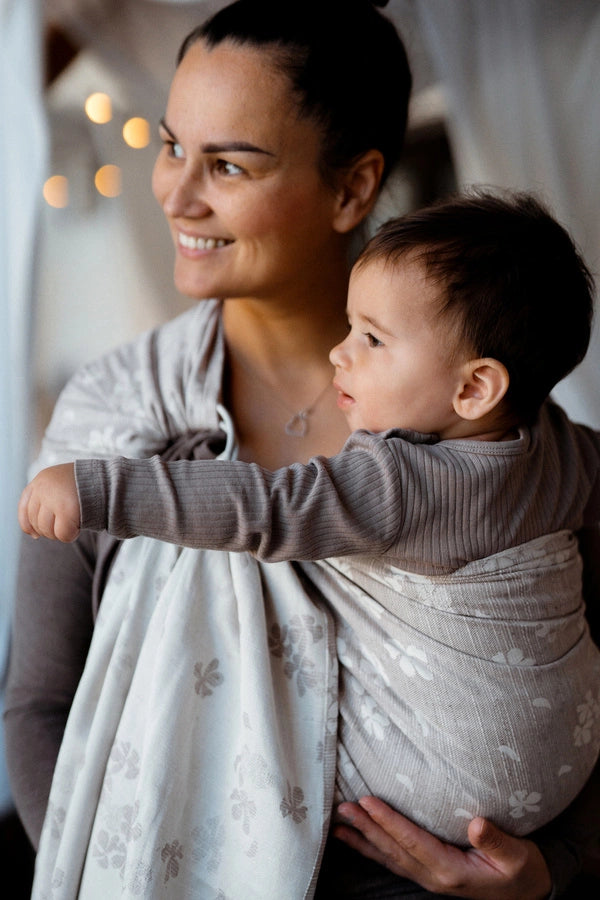 Little Frog Ring Ring Sling - Fleeting Nature - 80% combed cotton, 10% linen, 10% viscose