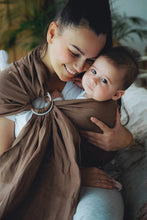 Load image into Gallery viewer, Little Frog Ring Sling - Pure Linen Bali Wood - 100% linen
