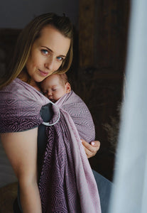 Little Frog Ring Sling - Roselily Cube - 100% combed cotton