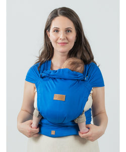 ISARA QuickTie Carrier - Iris Blue Bamboo - 52% linne, 48% bambu