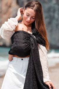 KOKADI Ring Sling - Safari Black Beauty - 50% organic cotton, 50% bamboo viscose