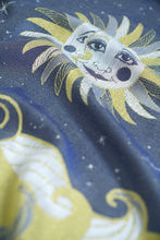 Load image into Gallery viewer, KOKADI Woven Baby Wrap - Luna 1001 Night - 50% bamboo viscose, 40% viscose, 9% silk, 1% polyester
