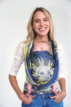 Load image into Gallery viewer, KOKADI Woven Baby Wrap - Luna 1001 Night - 50% bamboo viscose, 40% viscose, 9% silk, 1% polyester
