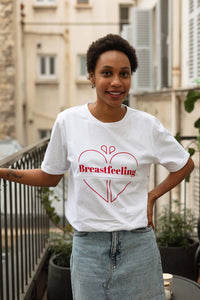 Amningst-shirt Breastfeeling - Vit