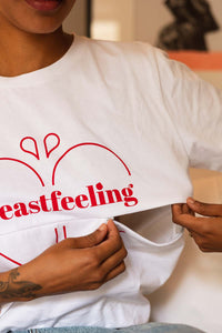 Amningst-shirt Breastfeeling - Vit