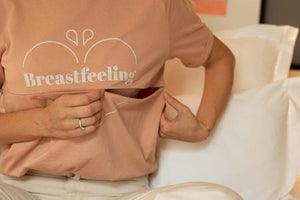 Amningst-shirt Breastfeeling - Gammelrosa