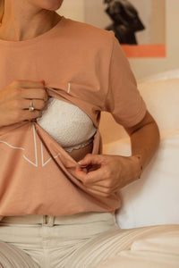 Amningst-shirt Breastfeeling - Gammelrosa