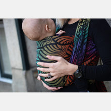 Ladda upp bild till gallerivisning, Yaro ringsjal - Dandy Black Autumn Rainbow Ring Sling - 100% bomull
