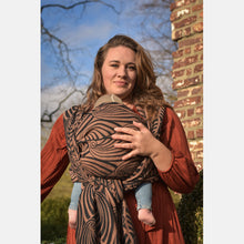 Load image into Gallery viewer, Yaro Ring Sling - Dandy Duo Black Gold Cashmere Wool Ring Ring Sling - 50% Cotton, 30% Cashmere, 20% Merino Wool - Sale!
