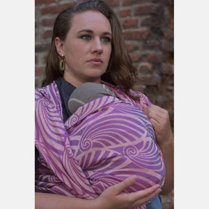 Yaro ringsjal - Dandy Duo Fuchsia Turkis Ecru Tencel Seacell Ring Sling - 65% bomull, 25% tencel, 10% seacell - Utförsäljning!