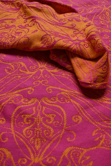 Yaro woven wrap - Elvish Duo Yellow Pink Orange - 100% cotton