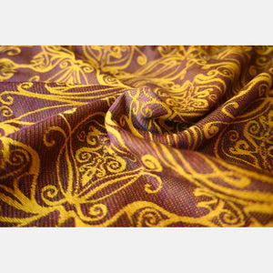 Yaro ring sling - Elvish Duo Yellow Purple Tencel Seacell Ring Sling - 55% cotton, 30% tencel, 15% seacell