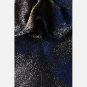 Yaro ringsjal - Exoplanet Duo Camel Black Blue Wool Blend - 50% merinoull, 40% bomull, 10% silke - Utförsäljning!