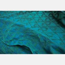 Load image into Gallery viewer, Yaro woven wrap - La Fleur Meta Black Green Petrol - 100% cotton
