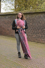 Load image into Gallery viewer, Yaro woven wrap - La Fleur Meta Petrol Fuchsia Orange - 100% cotton
