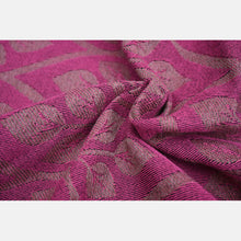 Load image into Gallery viewer, Yaro ring sling - La Vita Duo Wildebeast Fuchsia Black Cashmere Wool - 40% cotton, 40% cashmere, 20% merino wool
