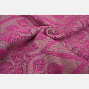 Yaro ring sling - La Vita Duo Wildebeast Fuchsia Black Cashmere Wool - 40% cotton, 40% cashmere, 20% merino wool