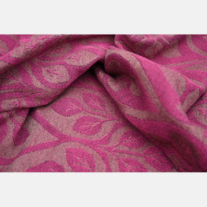 Yaro ring sling - La Vita Duo Wildebeast Fuchsia Black Cashmere Wool - 40% cotton, 40% cashmere, 20% merino wool