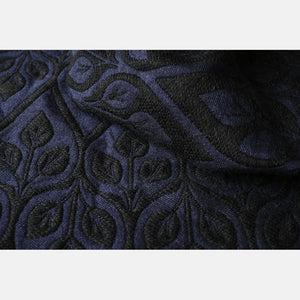 Yaro Woven wrap - La Vita Puffy Black Navy Alpaca Wool - 40% Cotton, 40% Baby Alpaca, 20% Merino Wool