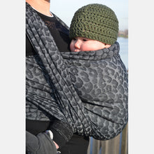 Load image into Gallery viewer, Yaro ring sling - Pussycat Black Grey Ring Sling - 100% cotton
