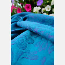 Load image into Gallery viewer, Yaro vävd sjal - Rococo Petrol Violet Linen - 60% bomull, 40% linne - Utförsäljning!
