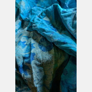 Yaro woven wrap - Starfish Duo Blue Grey Confetti - 99% cotton, 1% silk - Sale!